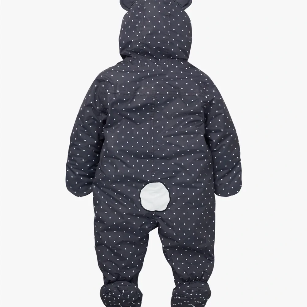 Mini Boden Baby Novelty Panda Snowsuit, Constellation Grey Navy 3/6 months NWT